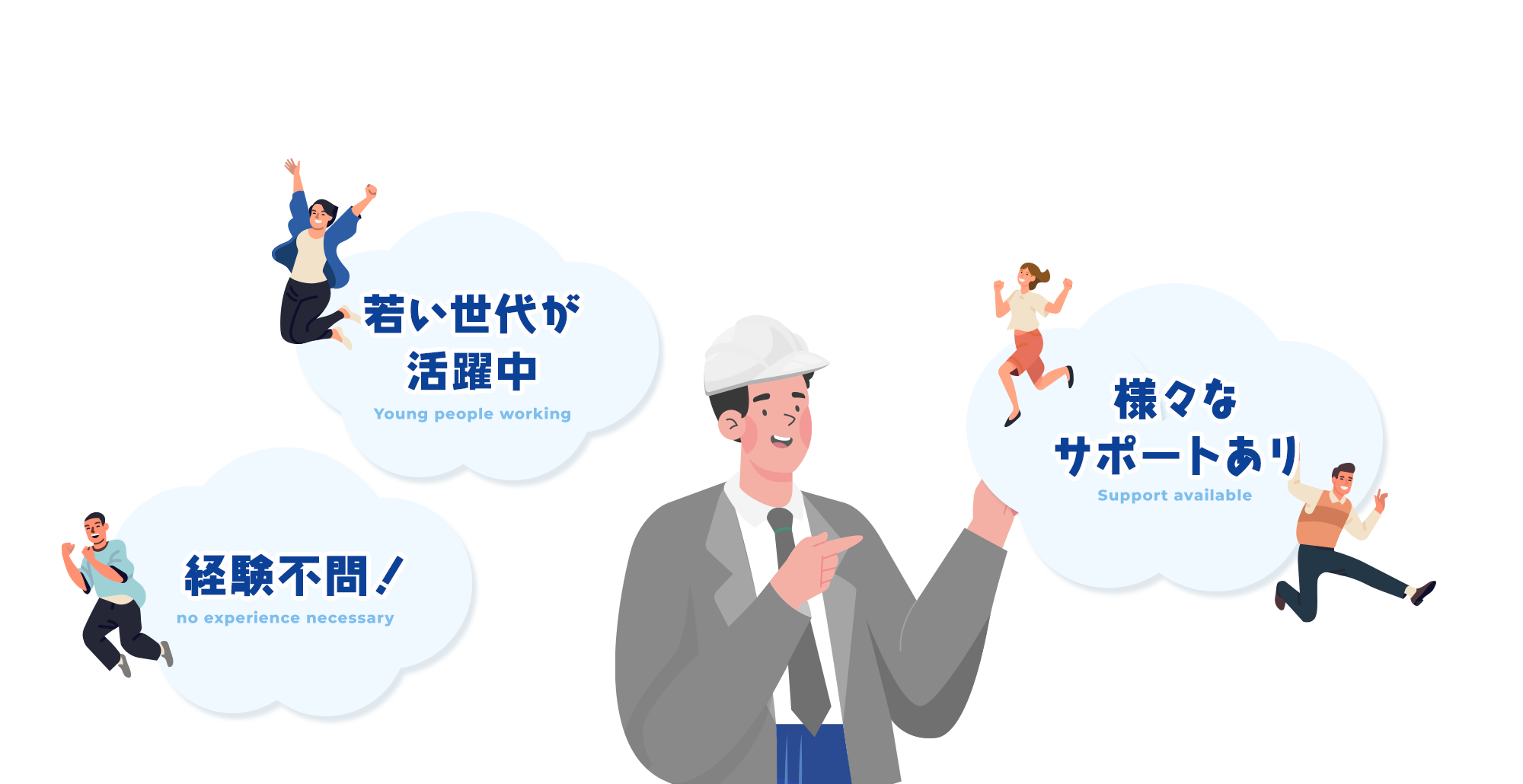 経験不問　若い世代が活躍中！　様々なサポートがあります！